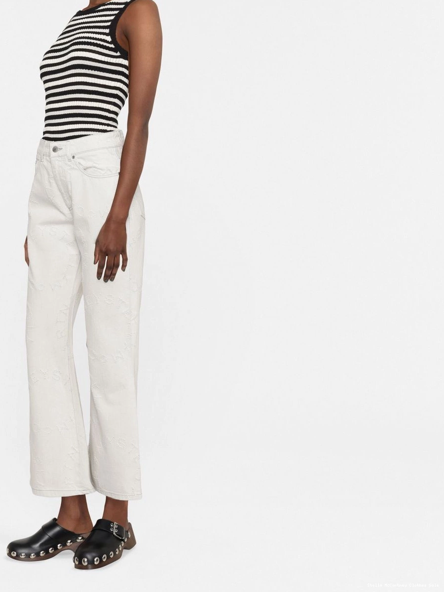 Cheap trousers McCartney Stella flared logo high-waisted Women 0821